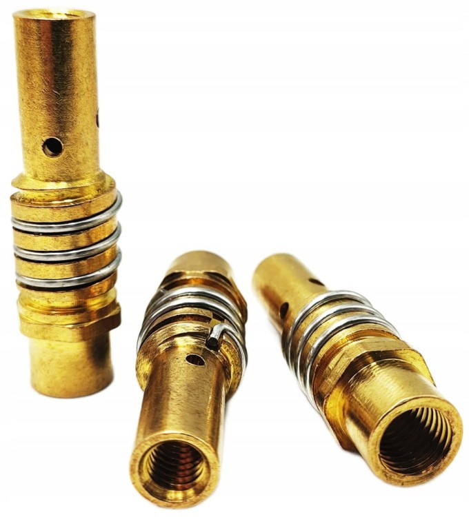 Łącznik prądowy ze sprężynką – 35 mm – M6/M8 – do MB15 TW15 (typ Binzel)